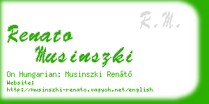 renato musinszki business card