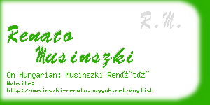 renato musinszki business card